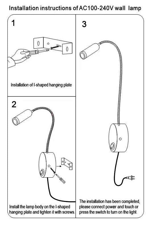 Moderne einfache Hose Spotlight drehbare LED Lese-Wandleuchte Lampen