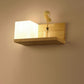 Frendorf | ZenSquare Wandlampe | Japanisches Minimalistisches Design | Holz & Glas | 1-Licht