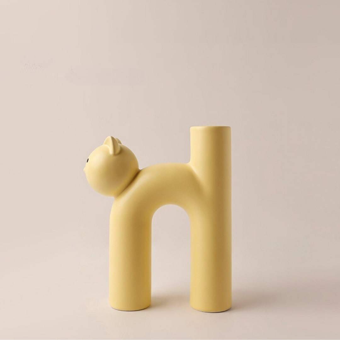 Katze Keramik Vase