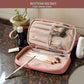 Frendorf | Abiudeng Große Make-up Tasche, Doppelschicht Kosmetiktasche, Reise Make-up Tasche, Leder Make-up Tasche, Kosmetische Reisetaschen, Tragbare Leder Kulturbeutel, Geräumige Kosmetiktasche für Frauen und Mädchen