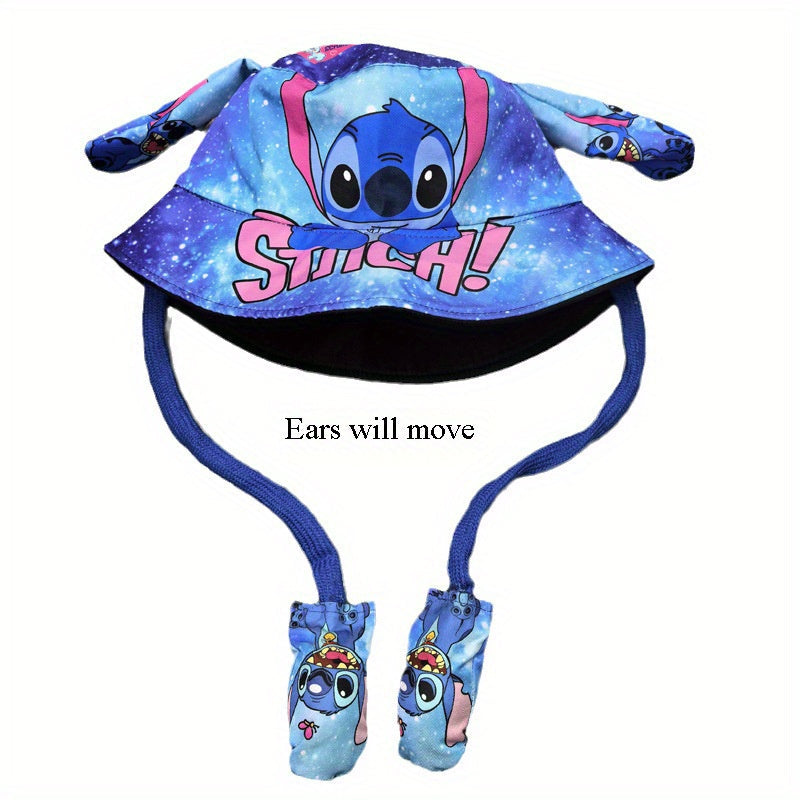 Frendorf | Bewegliche Ohren Fischerhut für Kinder – Süßes Cartoon Stitch Design