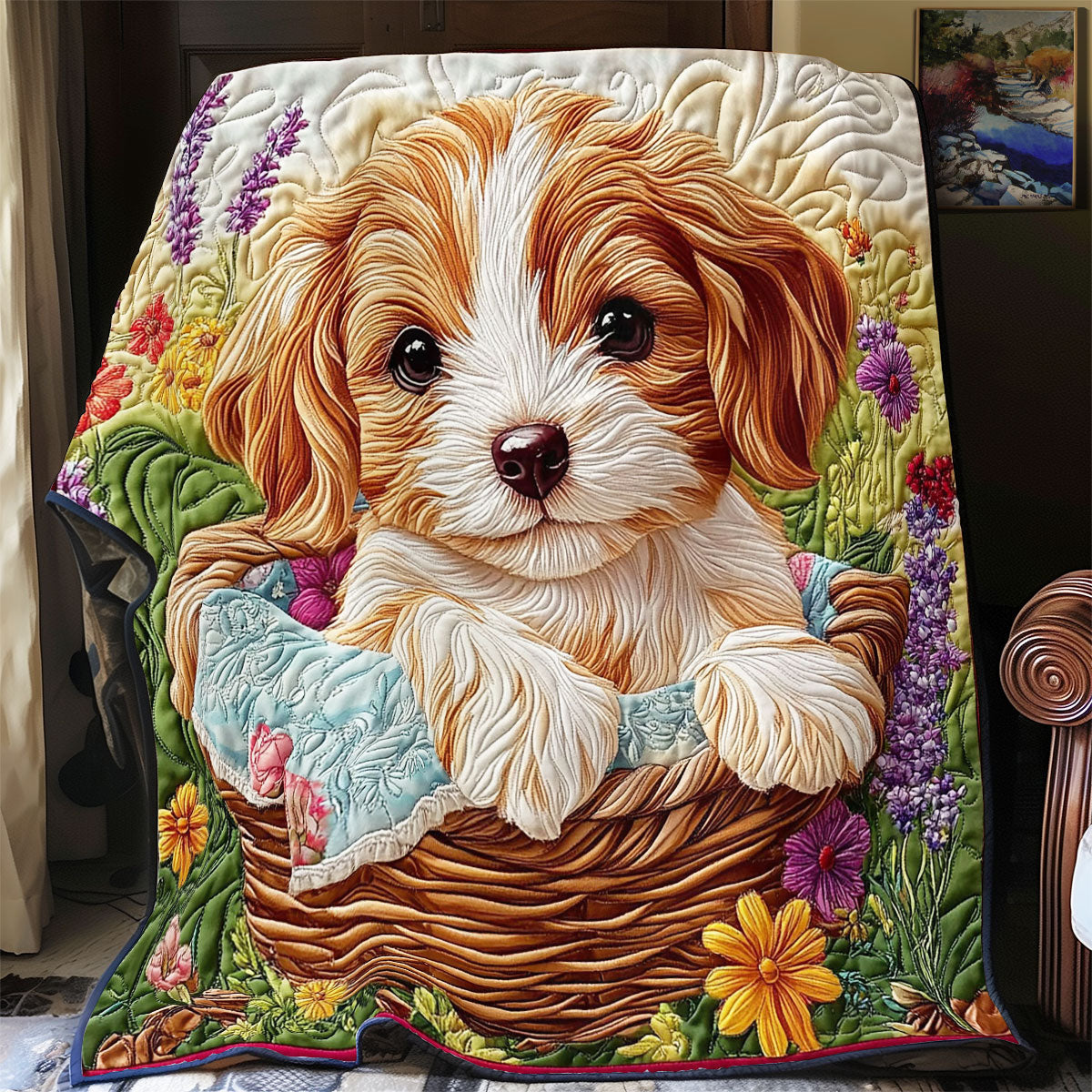 Basket Puppy Quilt