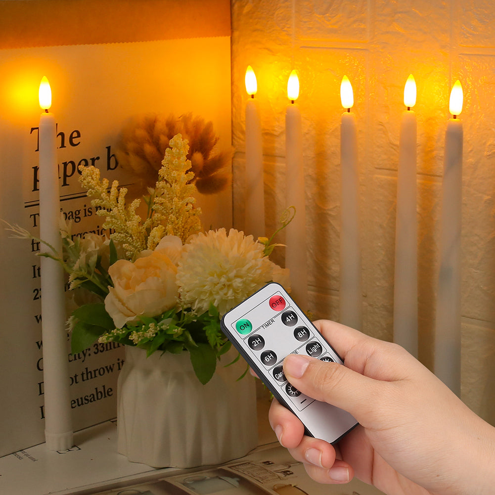 Royelux flammenlose Taper LED Kronleuchterkerzen mit Fernbedienung – Sicher & Elegante Athmosphäre