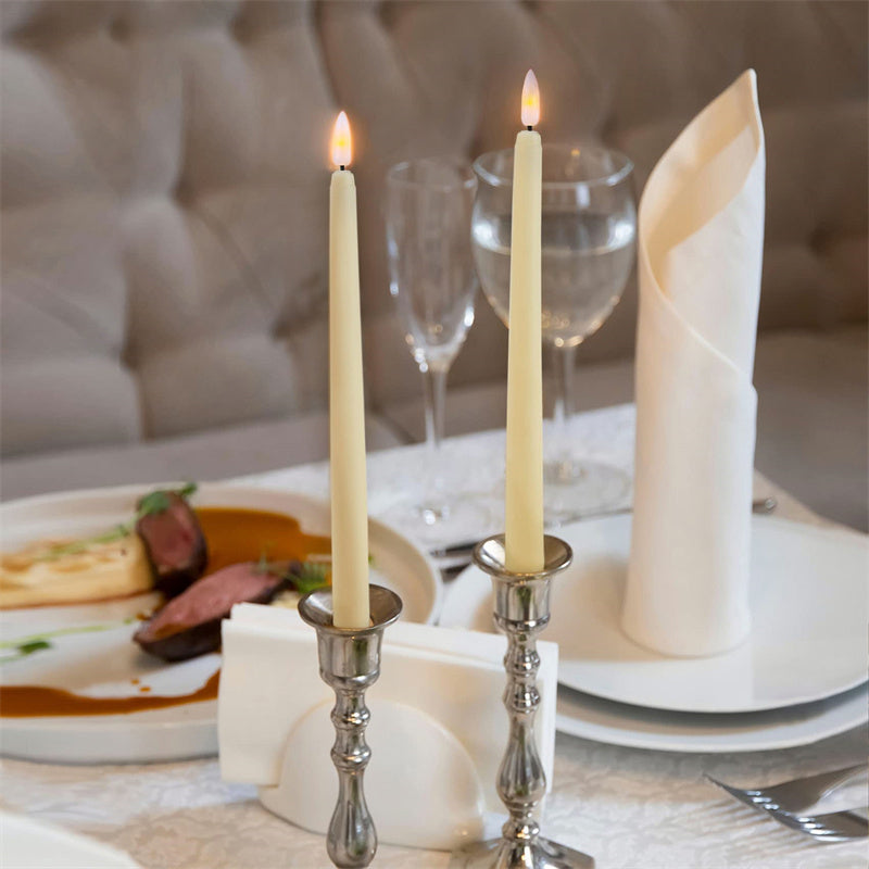 Royelux flammenlose Taper LED Kronleuchterkerzen mit Fernbedienung – Sicher & Elegante Athmosphäre