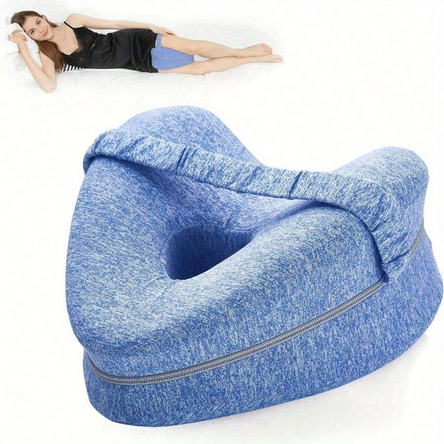 Ergonomisches Seitenschläferkissen - Kniekissen mit Abnehmbarem und Waschbarem Bezug