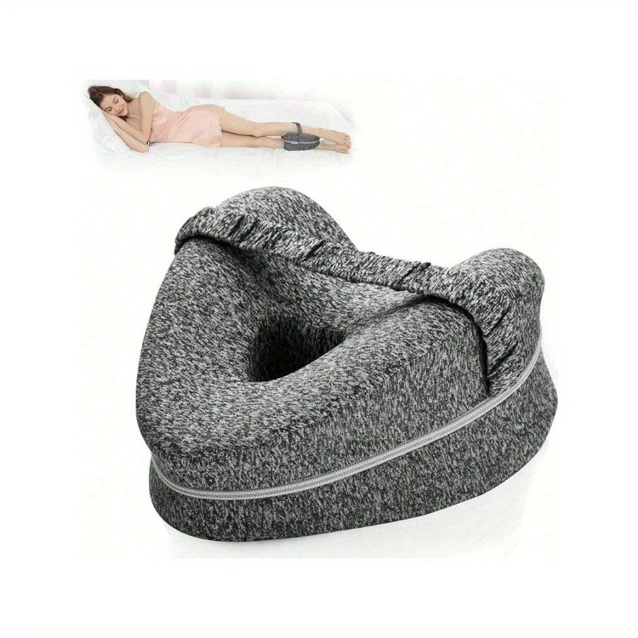 Ergonomisches Seitenschläferkissen - Kniekissen mit Abnehmbarem und Waschbarem Bezug