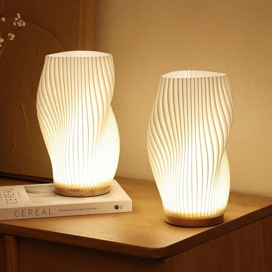 USB-Driven & Elegante Wellen-Design Tischlampe | WaveGlow