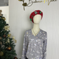 Silbernes Glitzer-Top