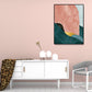 Frendorf | Nordic Abstract Mountain Print Leinwand Aqua Texturiertes Wandkunst für Wohnzimmer
