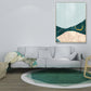 Frendorf | Nordic Abstract Mountain Print Leinwand Aqua Texturiertes Wandkunst für Wohnzimmer