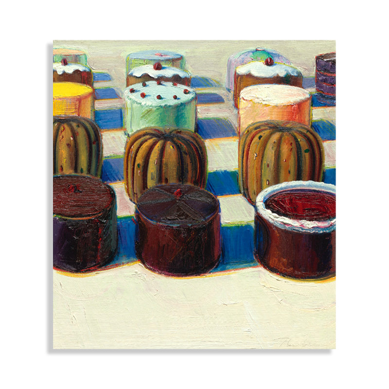 Traditioneller Stil Cupcakes Kunstleinwand Braune Lebensmittelmalerei, Mehrere Größen Verfügbar