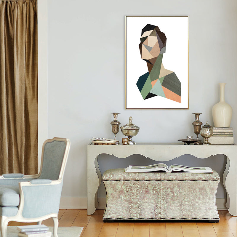 Man Figure Illustration Painting Art Nordic Style Canvas Wanddruck, Verschiedene Größen