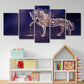 Frendorf | Constellaties Paard Muurkunst Decor Modernisme Meerzijdige Canvas Print in Paars