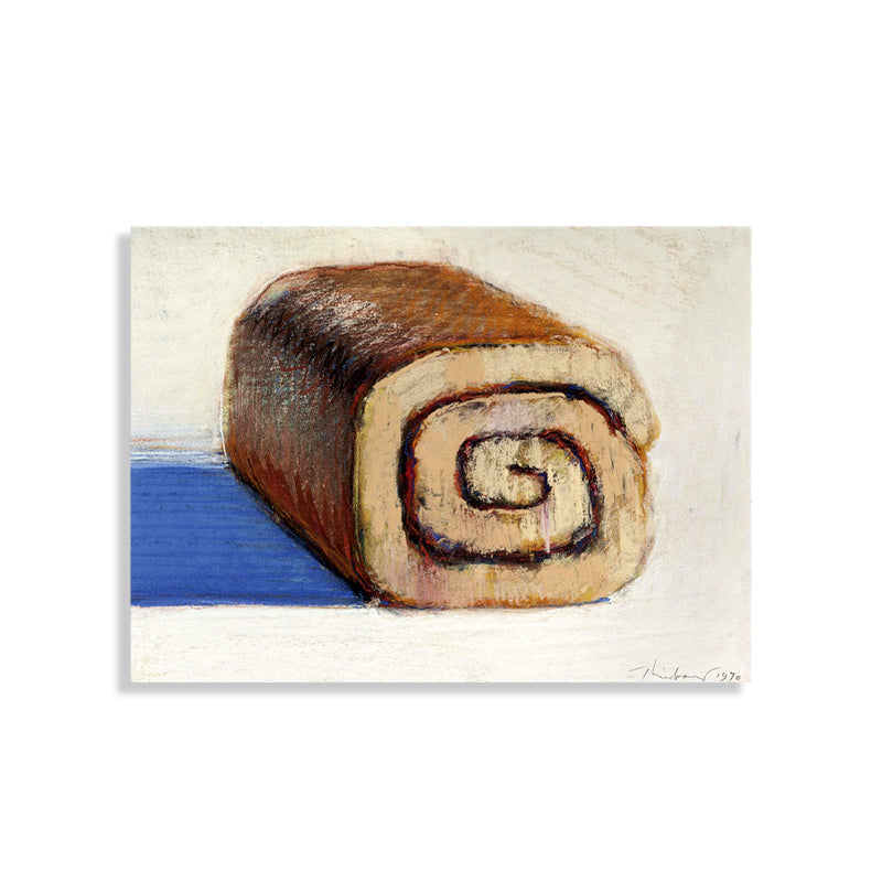 Frendorf | Roll Cake Malerei Braune Leinwand Wandkunst Druck Texturiert, Mehrere Größen Verfügbar