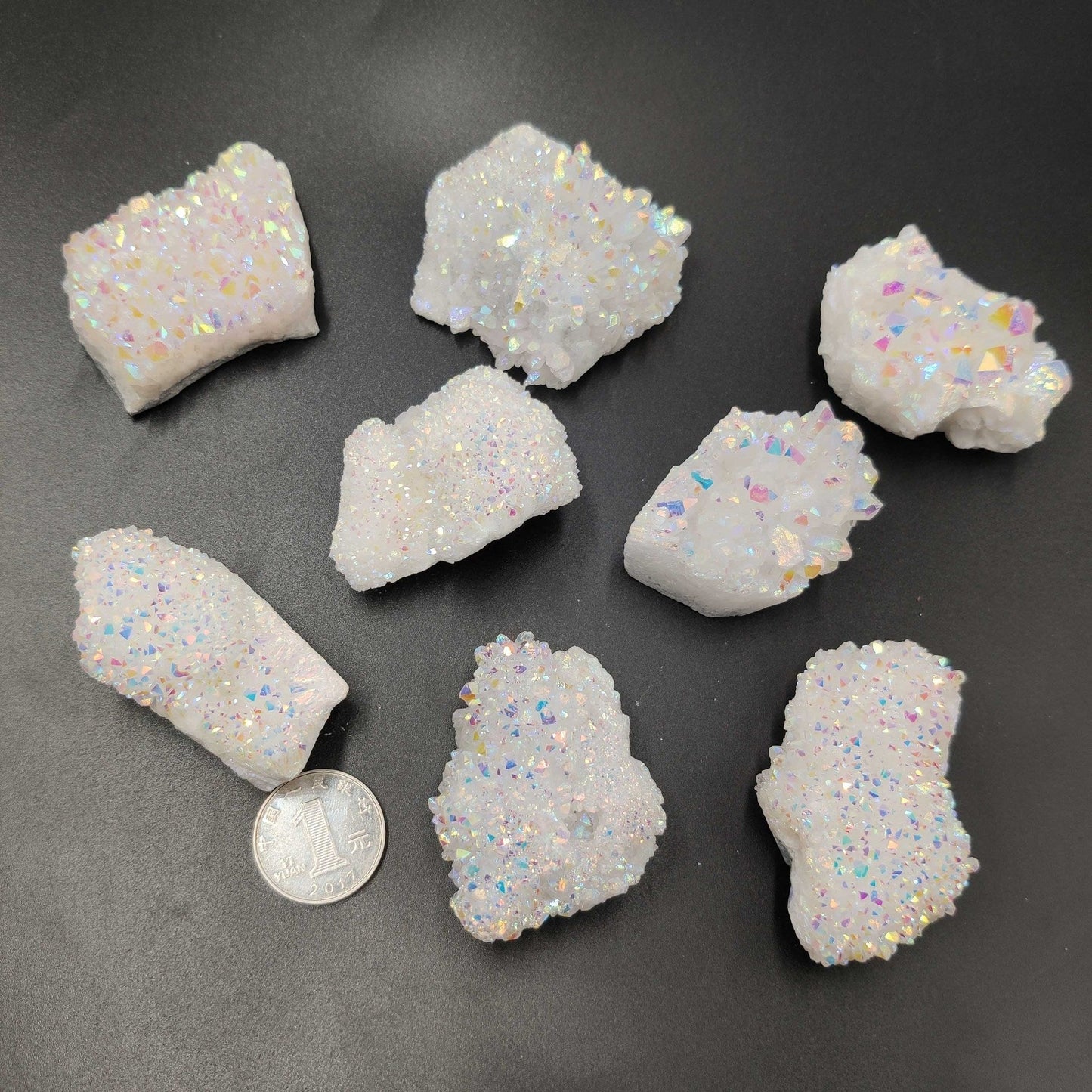 Frendorf Engel Aura Quarz Kristall Cluster Edelstein Dekoration