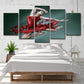 Frendorf | Ballerina-Leinwand-Wandkunst Mehrteilig Moderner Stil Mädchenzimmer Wanddekor in Rot-Grün