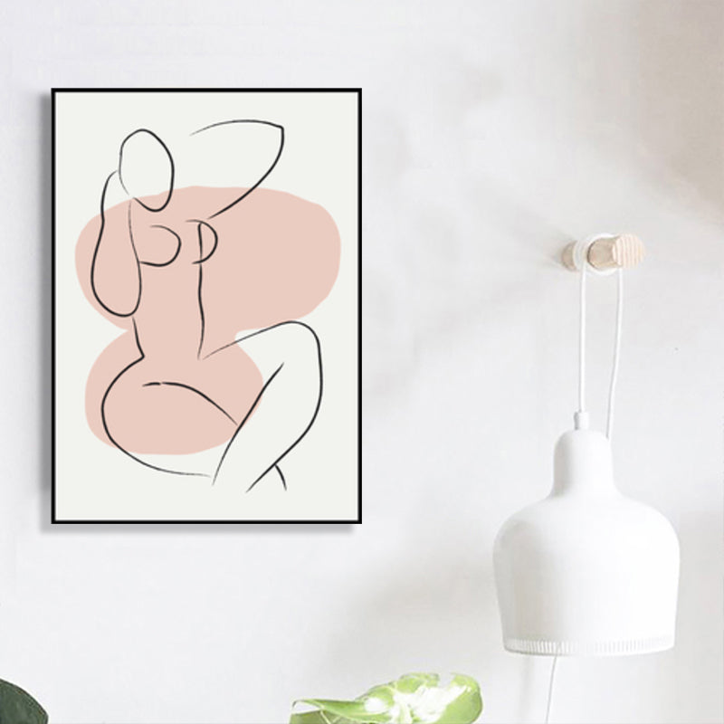 Frendorf | Skandinavische Stil Wandkunst Druck Beige Nude Frauenmalerei, Mehrere Größen Verfügbar