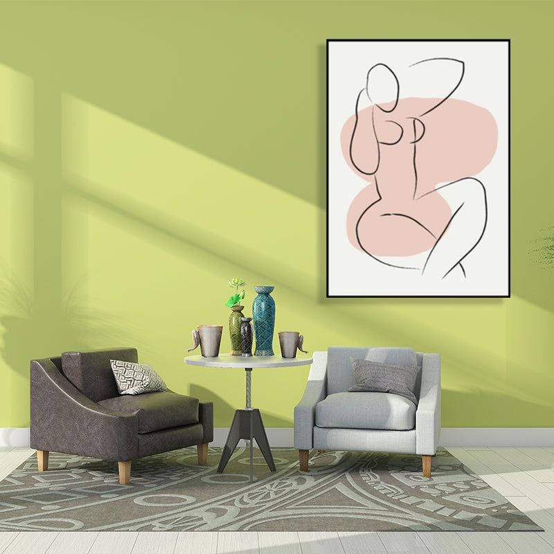 Frendorf | Skandinavische Stil Wandkunst Druck Beige Nude Frauenmalerei, Mehrere Größen Verfügbar