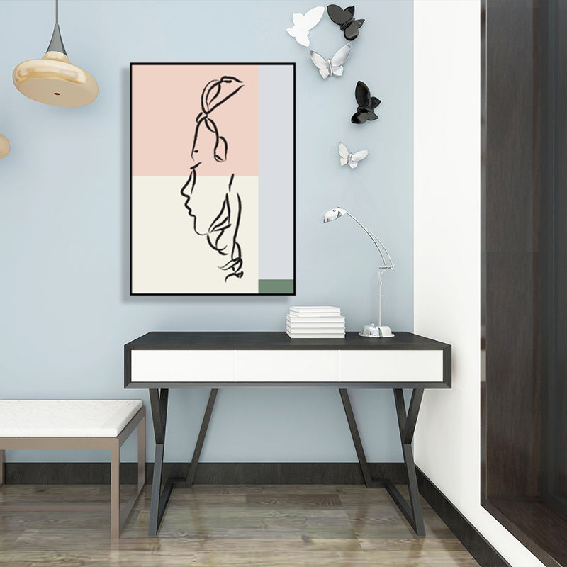 Frendorf | Skandinavische Stil Wandkunst Druck Beige Nude Frauenmalerei, Mehrere Größen Verfügbar