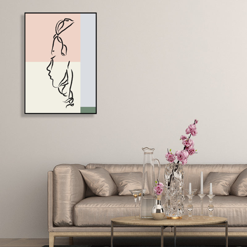 Frendorf | Skandinavische Stil Wandkunst Druck Beige Nude Frauenmalerei, Mehrere Größen Verfügbar
