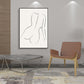 Frendorf | Skandinavische Stil Wandkunst Druck Beige Nude Frauenmalerei, Mehrere Größen Verfügbar