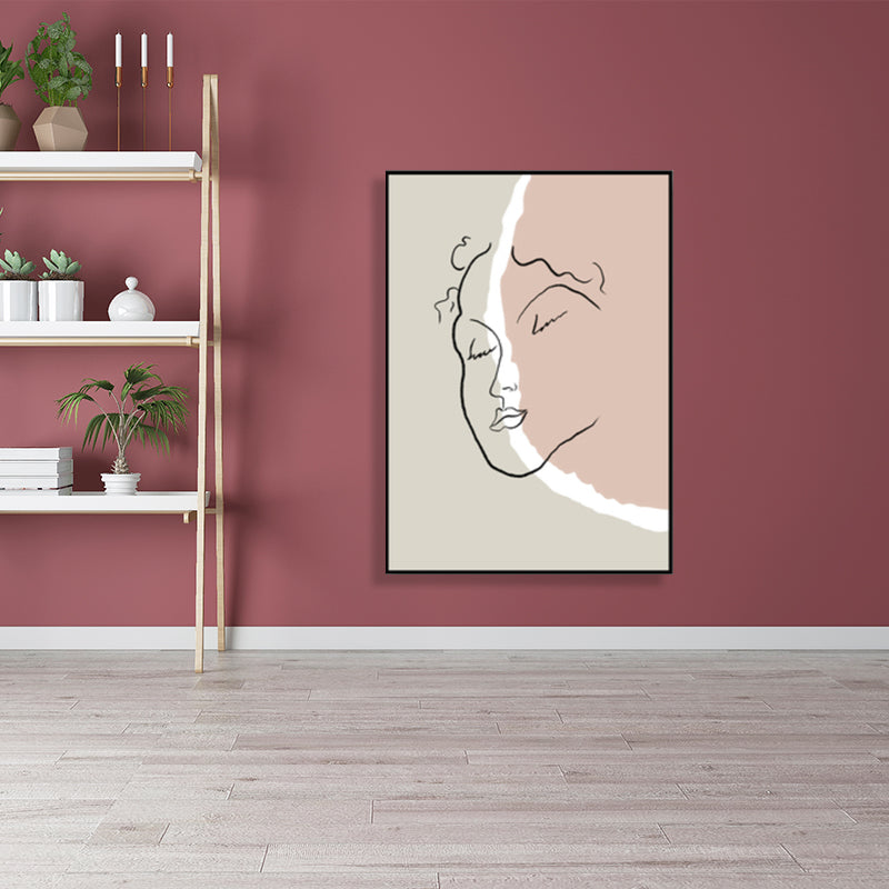 Frendorf | Skandinavische Stil Wandkunst Druck Beige Nude Frauenmalerei, Mehrere Größen Verfügbar