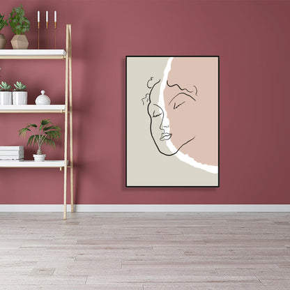 Frendorf | Skandinavische Stil Wandkunst Druck Beige Nude Frauenmalerei, Mehrere Größen Verfügbar