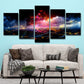 Frendorf | Luminous City View Canvas Print Woonkamer Bewolkte Nacht Scène Wanddecoratie in Zwart