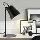 Verstellbare Barre Schatten Schreibtischlampe Macaron Stil Metallic 1 Licht Schlafzimmer Stehende Schreibtischlampe in Schwarz/Grau