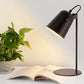 Verstellbare Barre Schatten Schreibtischlampe Macaron Stil Metallic 1 Licht Schlafzimmer Stehende Schreibtischlampe in Schwarz/Grau