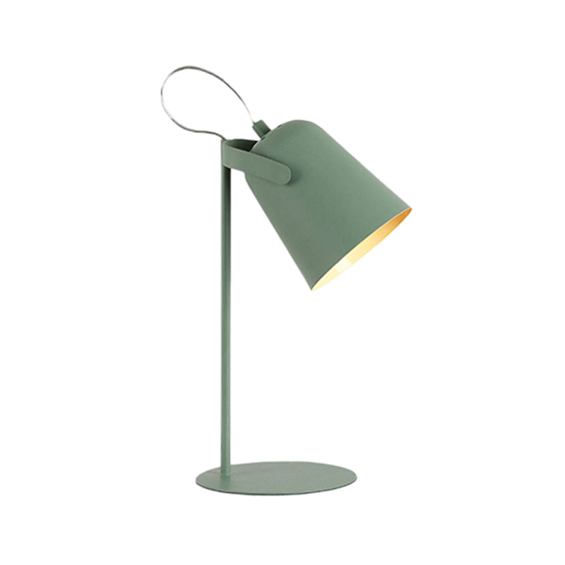 Verstellbare Barre Schatten Schreibtischlampe Macaron Stil Metallic 1 Licht Schlafzimmer Stehende Schreibtischlampe in Schwarz/Grau