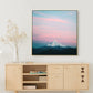 Frendorf | Rosa Mount Fuji Canvasdruck Natur Landschaft zeitgenössische strukturierte Wandkunst