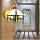 Frendorf | Lodge Style Deer Wandmontage Licht Beige Glas 1 Licht Wand Sconces Verlichting voor Woonkamer