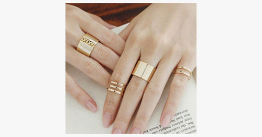 Frendorf | Bold Stapelbares Midi Ring Set