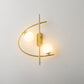 Frendorf | Milchglas Ball LED Wandbeleuchtung Postmodernistische 2-Lampen Messing Wandlampe für das Wohnzimmer