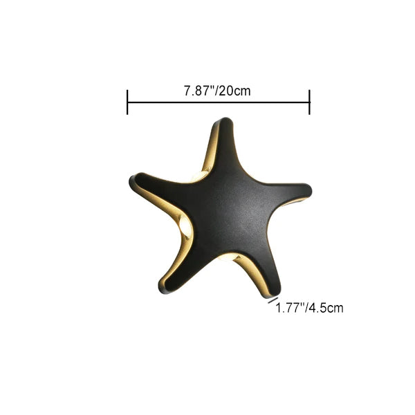 Zeitgenössische Einfachheit Aluminium Seestern Design LED wasserdichte Wandlaterne Lampe für Außenterrasse
