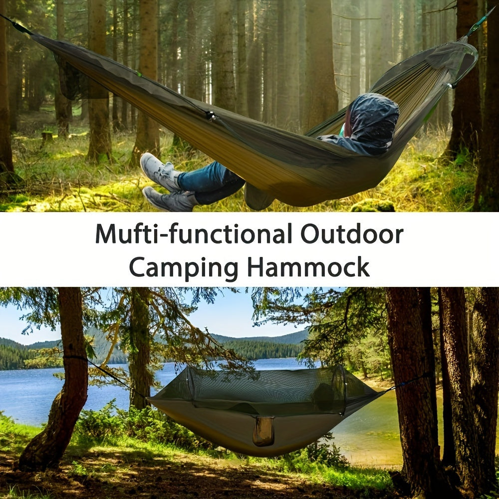 Frendorf | Doppelseitige Hängematte mit Moskitoschutz - Komfortabel und schützend für Camping und Reisen