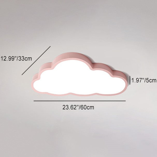 Zeitgenössische skandinavische Macaron Cartoon Eisen PVC Wolken Shade LED Deckenleuchte für das Wohnzimmer