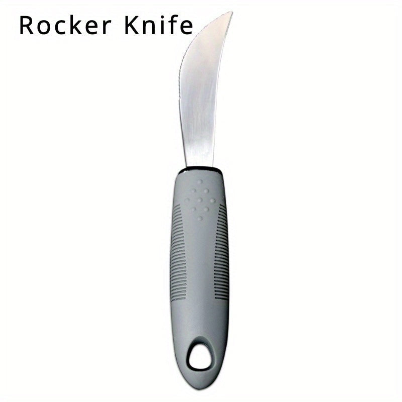 Adaptive Utensilien für Senioren – Große Löffel, Gabel, Messer mit Anti-Schock, rutschfesten Griffen, Edelstahlbesteck für Handzittern und Arthritis