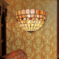 Frendorf | 1 Licht Floral Wandlamp Tiffany Schelp Muurmontage Licht in Beige voor Trap