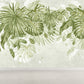 Grünes Botanisches Blatt-Muraltapete für Wohnzimmer Pflanzen Wandkunst, Maßgeschneidert