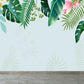 Grünes Botanisches Blatt-Muraltapete für Wohnzimmer Pflanzen Wandkunst, Maßgeschneidert