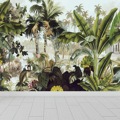 Lush Trees and Leaves Wandtattoo für Esszimmer Waldlandschaft Wandkunst, Personalisierte