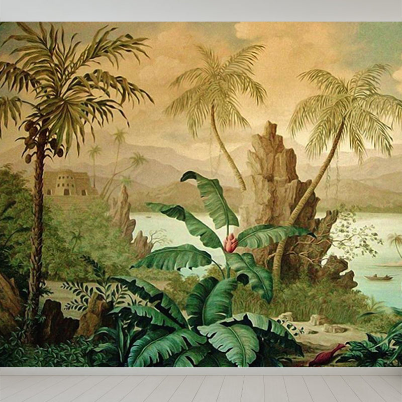 Lush Trees and Leaves Wandtattoo für Esszimmer Waldlandschaft Wandkunst, Personalisierte