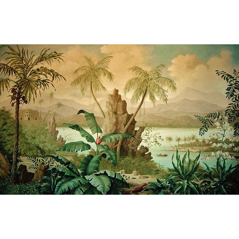 Lush Trees and Leaves Wandtattoo für Esszimmer Waldlandschaft Wandkunst, Personalisierte