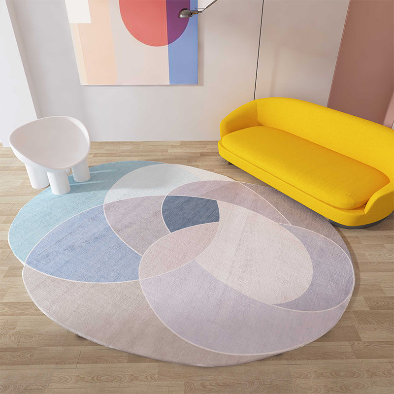 Frendorf | Groene en Blauwe Onregelmatige Vloerkleed Slaapkamer Novelty Kleurenblokpatroon Gebied Vloerkleed Polyester Vlekbestendige Tapijt
