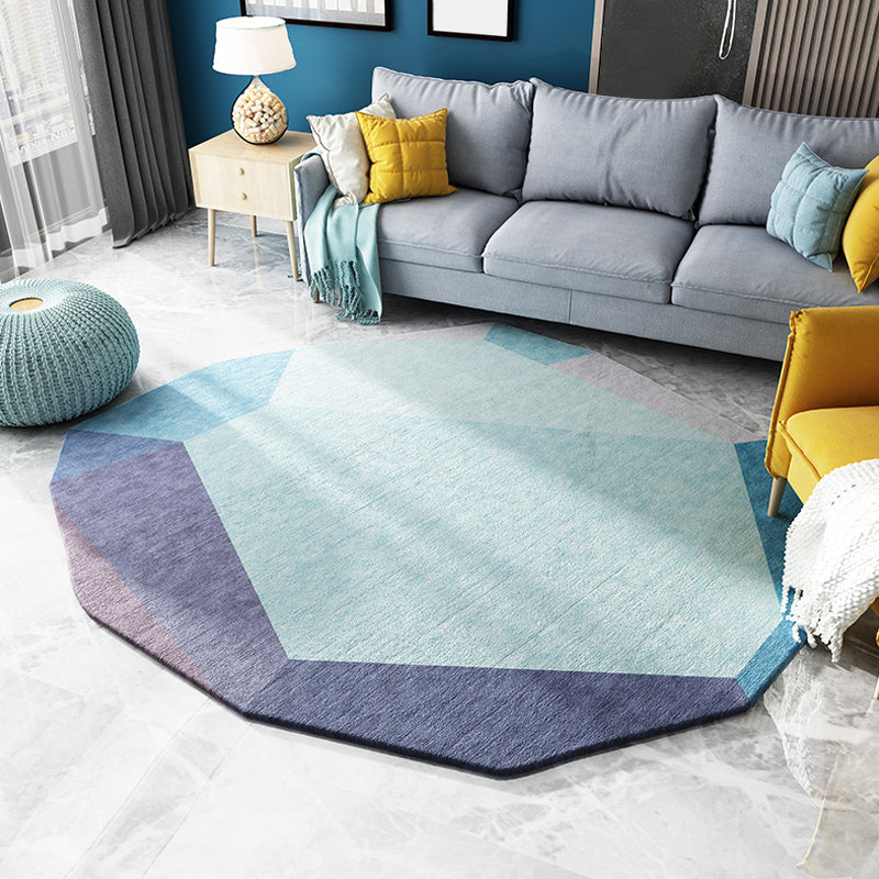 Frendorf | Groene en Blauwe Onregelmatige Vloerkleed Slaapkamer Novelty Kleurenblokpatroon Gebied Vloerkleed Polyester Vlekbestendige Tapijt