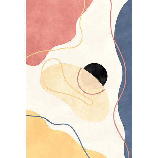 Frendorf | Beige Abstracte Tapijt Polyester Moderne Tapijt Antislip Achtergrond Huisdiervriendelijk Gebiedtapijt voor Woonkamer