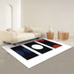 Frendorf | Zwarte en Rode Abstracte Vloerkleed Polyester Modern Vloerkleed Wasbaar Huisdier Vriendelijk Gebiedsbedekking voor Woonkamer