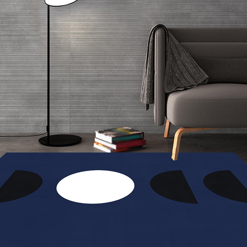 Frendorf | Zwarte en Rode Abstracte Vloerkleed Polyester Modern Vloerkleed Wasbaar Huisdier Vriendelijk Gebiedsbedekking voor Woonkamer